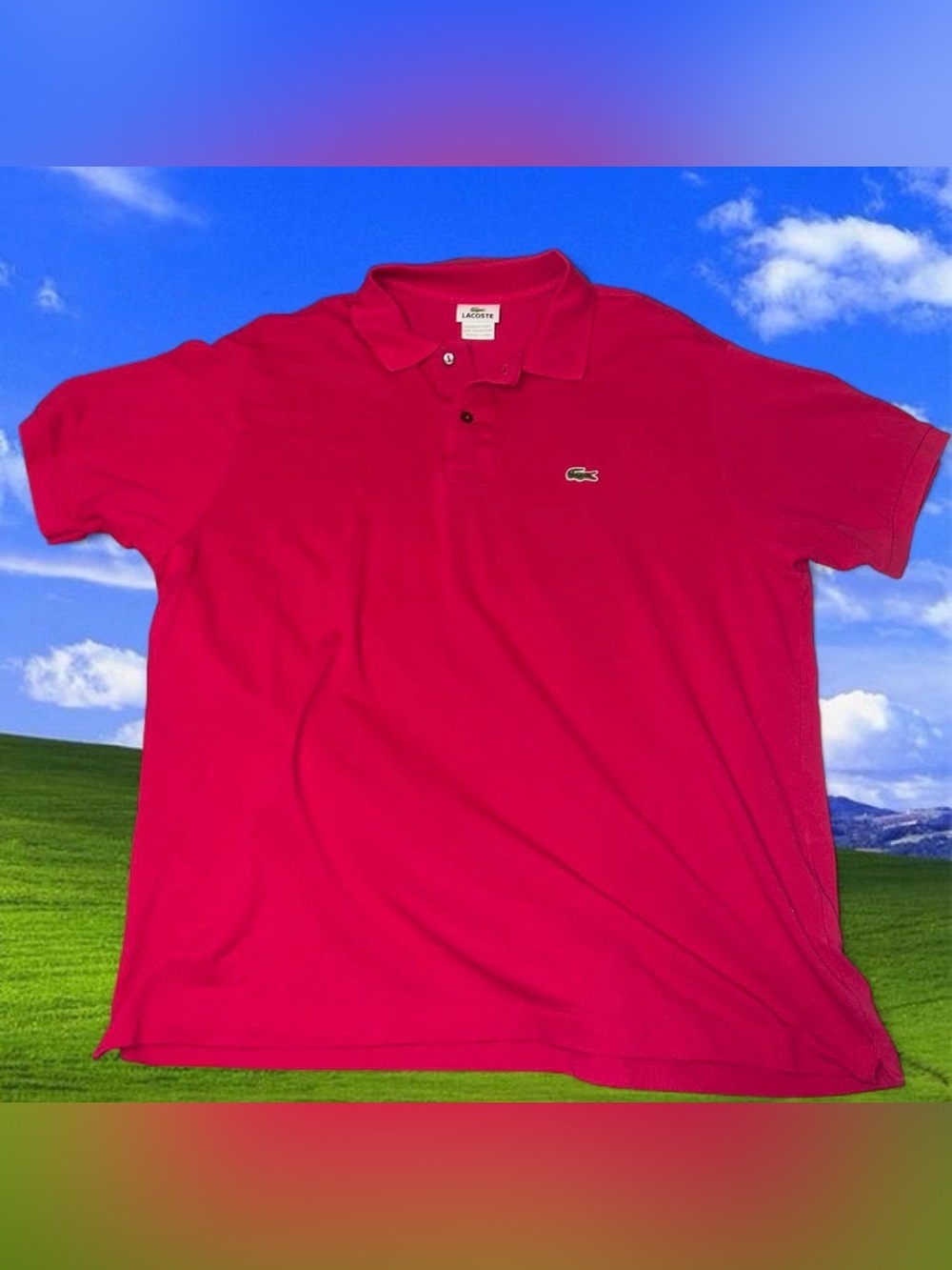 Lacoste Men's Bright Pink Pique Polo Shirt